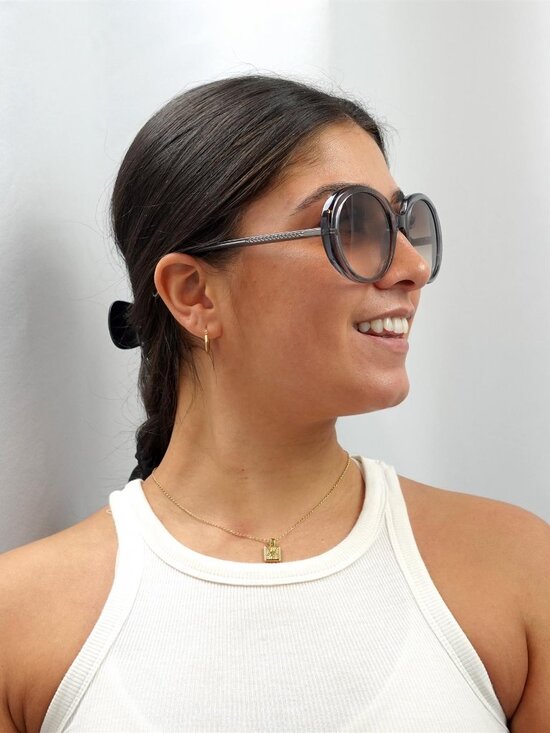 Chloe CH0007S 003 Women Round Sunglasses - Grey / Brown main image 7